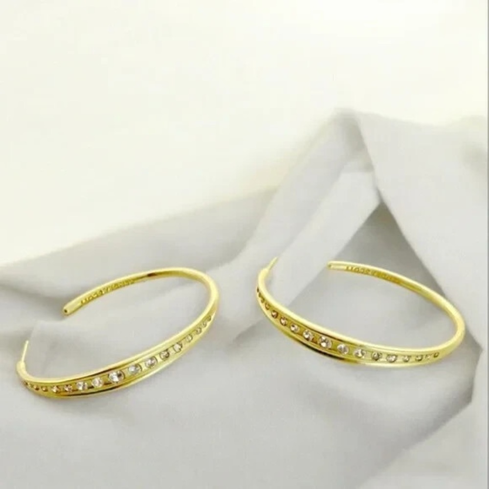 Kendra Scott Gold Textured Hoop Earrings